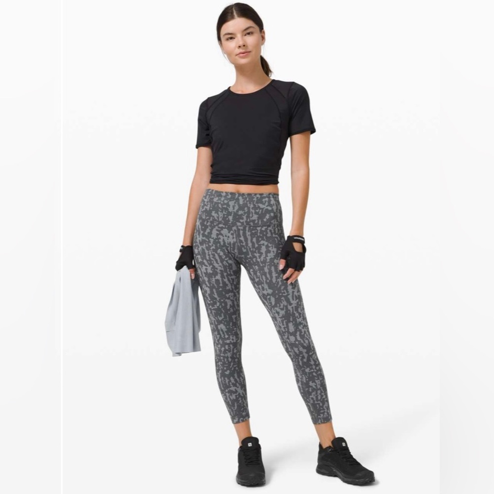 Lululemon Wunder Train High-Rise Tight 25" *Print Grey W5CQ2S Everlux size 4
